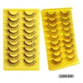 9 Paar dichte künstliche Nerzwimpern im Stil LASH-924 für tiefen Schwung und Volumen - Natürlicher Langer Stil (Lash-924)