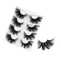 Ciglia finte 6D stratificate da 25mm in nero 6DX01, confezione da 7 paia - Stile 6DX01