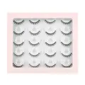 Set di 10 paia di ciglia finte nere dense e naturali in una confezione regalo rosa - Stile Folto Naturale (MY1010)