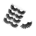 7 pairs of 25mm 6D synthetic fiber eyelashes in style 6DX06, thick and curly - 4 Pairs Of 6dx06