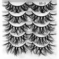 5 pairs of 8D fluffy dense false eyelashes in G5-2 style with dramatic 3D volume effect - Thick Curly 3D Layered Style (G5-2)