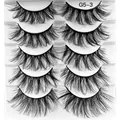 Dramatic 8D dense false eyelashes G5-3 fluffy multi-layered synthetic mink lash set - Thick Curly Fan-shaped Radial Style (G5-3)