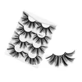 Dramatic 6D 25mm faux mink eyelashes in style 6DX13 featuring dense criss-cross fibers - 4 Pairs Of 6dx13