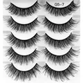 Faux cils 8D denses et duveteux G5-7 style croisé naturel lot de cinq paires - Style Croisé Long Naturel (G5-7)