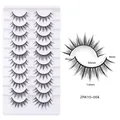 Barbie manga style false eyelashes 10 pairs pack with 8-14mm natural length mapping - Fairy Sunflower Style (ZRK10-004) / 10 Pairs Set