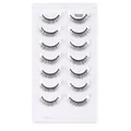 7 Paar Set natürliche dicke künstliche Wimpern im Stil 7032 für Volumen-Effekt - Natürlich Gekreuzter Dichter Stil (7032)