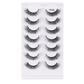 Set mit 7 Paar dicken, lockigen schwarzen 3D-Wimpern Modell 7036 für Make-up - 3D Lockiger Dichter Stil (7036)