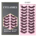10 paia di ciglia finte G10007 voluminose in finto visone in un vassoio rosa chic - Stile Bold a Grappolo (G10007)