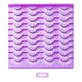 Bold light purple dramatic false eyelashes in a 10-pair set with a purple plastic tray - Artistic Feathery Style (20021)