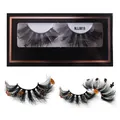 Faux cils d'Halloween avec breloques citrouille et chauve-souris en boîte - Style Citrouille et Chauve-souris (MJJM19)