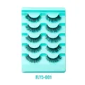 Five pairs of fluffy faux mink eyelashes in model FLY5-001 with 3D volume effect - FLY5-001 Style (FLY5-001)