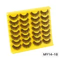 Dramatic 14-pair set of criss-cross faux mink lashes with a natural deep black finish - Natural Dense Style (MY14-18)