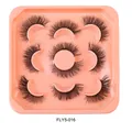 7 pairs of fluffy faux mink eyelashes with multiple layers and dramatic volume curls - Feather-like Fluffy Style (FLY5-016)
