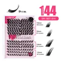 Set di ciglia finte fai-da-te con 144 ciuffetti curvatura D da 12mm-18mm per volume - DIY-SET-214