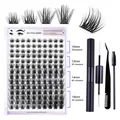 DIY individual eyelash extension kit with 140 clusters in lengths from 10mm to 16mm - Lashes With Black Tool Kit (DIY-SET-219)