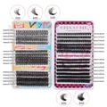 Kit de pestañas en racimo DIY con volumen 60D y 80D para maquillaje de ojos natural - Pestañas En Racimo Mixtas