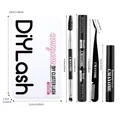 DIY cluster eyelash extension kit with glue, tweezers and remover in white storage case - Black Remover Glue Kit Style (DIY-TZ011)
