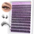 DIY black wispy lash clusters set with high density for voluminous eyelash extensions - DIY Style Without Tools (B-05)