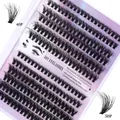 Kit d'extensions de cils DIY en fibres synthétiques noires 40P et 50P pour la maison - Mixte 40P+50P Plateau Unique (DIY-SET-053)
