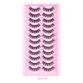12 pairs of Russian volume false eyelashes in DD curl with black synthetic fibers - 3D Thick Style (DD12-007)