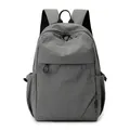 Mochila pequeña de nailon gris impermeable para hombre y mujer con hebillas - Gris Oscuro Pequeño