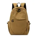 Mochila compacta de nailon impermeable caqui para viajes con costuras geométricas minimalistas - Caqui Pequeño