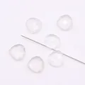 Faceted heart-shaped white crystal stone pendants with pre-drilled holes for DIY jewelry - 1.5cmx1.5cm / White Crystal
