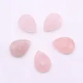 Faceted teardrop rose quartz pendants with top-drilled holes for DIY jewelry making - Rose Quartz