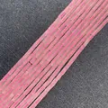 Pink translucent cylindrical stone beads 2x4mm for DIY jewelry making - 2x4mm / Rose Quartz