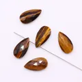Faceted tiger eye drop beads with silk luster for DIY jewelry making and necklaces - Tiger's Eye