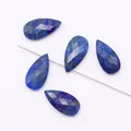 Lapis lazuli teardrop faceted beads with gold speckles for DIY jewelry making - Lapis Lazuli