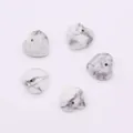 Five heart-shaped white turquoise faceted pendants for DIY jewelry and necklaces - Howlite