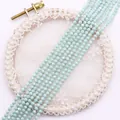 Faceted light blue turquoise beads strands for DIY jewelry making and necklace crafts - 2mm / No. 4 (Mint Green)