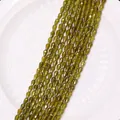 Makrodetail olivgrüner facettierter Tropfenperlen für DIY-Schmuck und Halsketten - 4x6 / Olivgrün