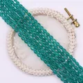 Streng meer-groene ovale natuurstenen voor het maken van DIY ketting sieraden - Meergroen