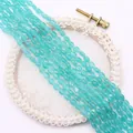 Gepolijste lichtgroene ovale stenen kralen voor DIY-sieraden en halskettingen - Aqua