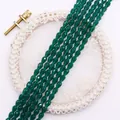 Perline sfaccettate verde smeraldo a forma di goccia per creazione gioielli DIY - US 7