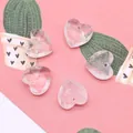 Faceted heart-shaped clear crystal beads with center hole for DIY jewelry making - White Crystal
