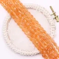 Faceted orange oval opal stones for DIY jewelry making and necklace accessories - Orange