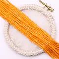 Vibrant orange square synthetic turquoise beads for DIY jewelry and necklace making - Bright Orange