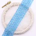 Perle a goccia sfaccettate azzurre in opale sintetico per creazione di gioielli - US 13