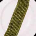 Cuentas de cristal facetado verde oliva para collares y joyería hecha a mano - Verde Oliva (Nº 10)