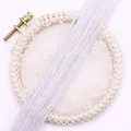 Irisierende weiße Perlmutt-Würfelperlen für DIY-Schmuck und Halsketten - Klein / Irisierendes Weiß