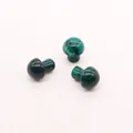 Macro view of mushroom shaped dragon vein agate beads with detailed green stone texture - Dark Green (No.2)
