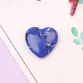 Cuenta de turquesa sintética azul en forma de corazón para la creación de joyas - Textura Mineral Azul Blanco (No.19)