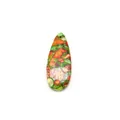 Détail du pendentif en pierre impériale en forme de goutte aux textures colorées - Style Mixte Rouge Vert Orange (Motif 7)
