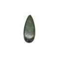 Vue détaillée du pendentif goutte en pierre empereur avec texture marbrée verte - Style Texture Verte Mouchetée (Motif 6)