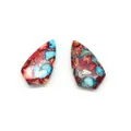 Macro detail of teardrop emperor stone pendants with unique marble texture and pre-drilled holes - Red Blue Brown Marble Style (7)