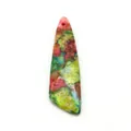 Ciondolo in pietra colorata lucida a forma di coltello con foro per gioielli fai-da-te - Motivo in Pietra Rosso Giallo Blu Verde (N. 11)