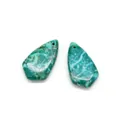 Blue-green teardrop synthetic turquoise stone pendants for DIY jewelry making - Blue-Green Marble Texture Style (3)
